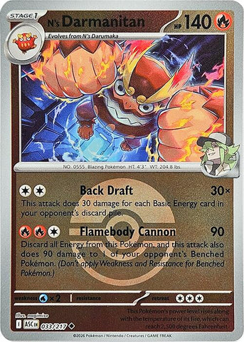 N's Darmanitan (033/217) (Poke Ball) [Mega Evolution: Ascended Heroes] - The Mythic Store | 24h Order Processing