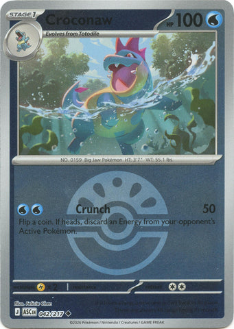 Croconaw (042/217) (Friend Ball) [Mega Evolution: Ascended Heroes] - The Mythic Store | 24h Order Processing
