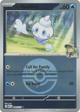 N's Vanillite (049/217) (Poke Ball) [Mega Evolution: Ascended Heroes] - The Mythic Store | 24h Order Processing