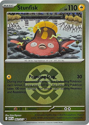 Stunfisk (062/217) (Quick Ball) [Mega Evolution: Ascended Heroes] - The Mythic Store | 24h Order Processing