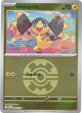 Helioptile (063/217) (Quick Ball) [Mega Evolution: Ascended Heroes] - The Mythic Store | 24h Order Processing