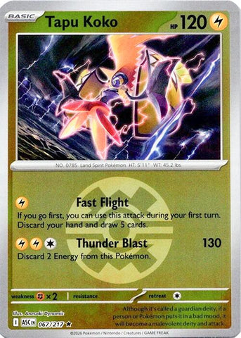Tapu Koko (067/217) (Quick Ball) [Mega Evolution: Ascended Heroes] - The Mythic Store | 24h Order Processing