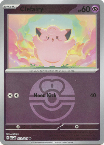 Clefairy (074/217) (Love Ball) [Mega Evolution: Ascended Heroes] - The Mythic Store | 24h Order Processing