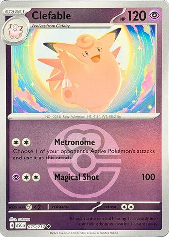 Clefable (075/217) (Love Ball) [Mega Evolution: Ascended Heroes] - The Mythic Store | 24h Order Processing