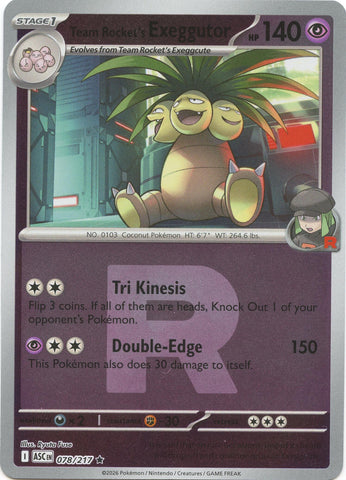 Team Rocket's Exeggutor (078/217) (Team Rocket) [Mega Evolution: Ascended Heroes] - The Mythic Store | 24h Order Processing