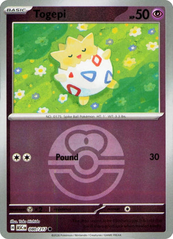 Togepi (080/217) (Love Ball) [Mega Evolution: Ascended Heroes] - The Mythic Store | 24h Order Processing