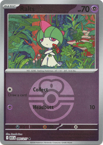 Ralts (087/217) (Love Ball) [Mega Evolution: Ascended Heroes] - The Mythic Store | 24h Order Processing