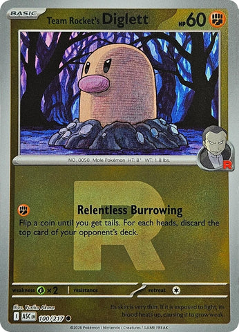 Team Rocket's Diglett (100/217) (Team Rocket) [Mega Evolution: Ascended Heroes] - The Mythic Store | 24h Order Processing