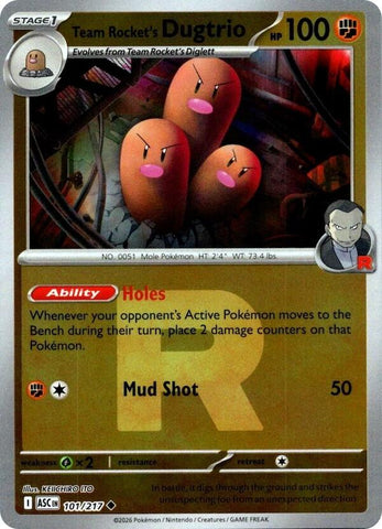 Team Rocket's Dugtrio (101/217) (Team Rocket) [Mega Evolution: Ascended Heroes] - The Mythic Store | 24h Order Processing