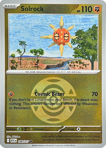 Solrock (106/217) (Dusk Ball) [Mega Evolution: Ascended Heroes] - The Mythic Store | 24h Order Processing