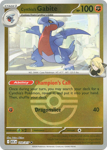 Cynthia's Gabite (110/217) (Poke Ball) [Mega Evolution: Ascended Heroes] - The Mythic Store | 24h Order Processing