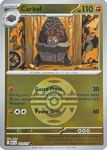 Carkol (119/217) (Dusk Ball) [Mega Evolution: Ascended Heroes] - The Mythic Store | 24h Order Processing