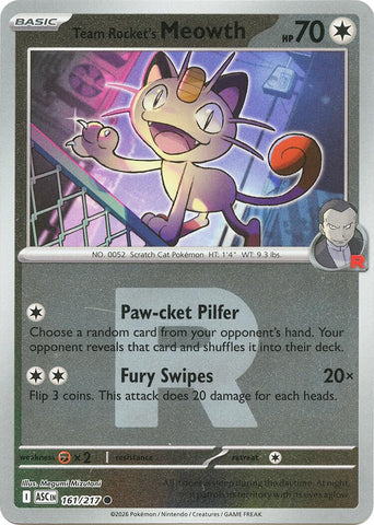 Team Rocket's Meowth (161/217) (Team Rocket) [Mega Evolution: Ascended Heroes] - The Mythic Store | 24h Order Processing