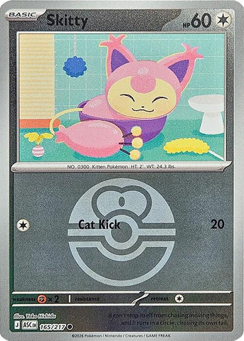 Skitty (165/217) (Love Ball) [Mega Evolution: Ascended Heroes] - The Mythic Store | 24h Order Processing