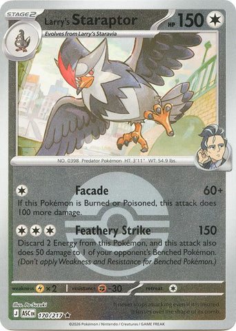 Larry's Staraptor (170/217) (Poke Ball) [Mega Evolution: Ascended Heroes] - The Mythic Store | 24h Order Processing