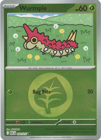 Wurmple (011/217) (Energy Symbol Pattern) [Mega Evolution: Ascended Heroes] - The Mythic Store | 24h Order Processing