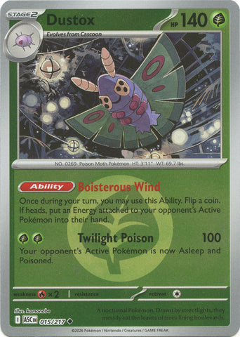 Dustox (015/217) (Energy Symbol Pattern) [Mega Evolution: Ascended Heroes] - The Mythic Store | 24h Order Processing