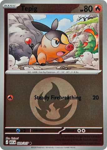 Tepig (029/217) (Energy Symbol Pattern) [Mega Evolution: Ascended Heroes] - The Mythic Store | 24h Order Processing