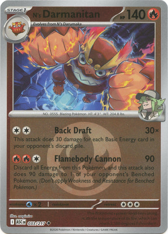 N's Darmanitan (033/217) (Energy Symbol Pattern) [Mega Evolution: Ascended Heroes] - The Mythic Store | 24h Order Processing