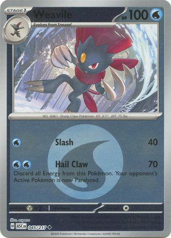 Weavile (045/217) (Energy Symbol Pattern) [Mega Evolution: Ascended Heroes] - The Mythic Store | 24h Order Processing