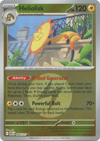 Heliolisk (064/217) (Energy Symbol Pattern) [Mega Evolution: Ascended Heroes] - The Mythic Store | 24h Order Processing
