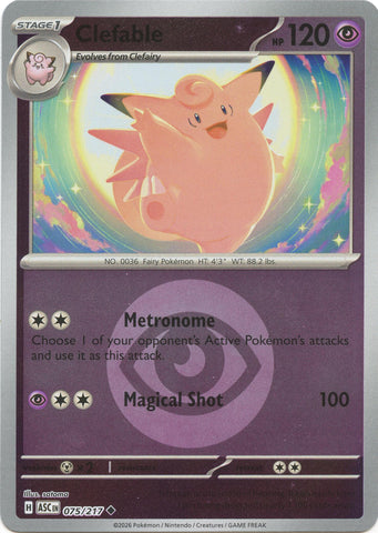Clefable (075/217) (Energy Symbol Pattern) [Mega Evolution: Ascended Heroes] - The Mythic Store | 24h Order Processing