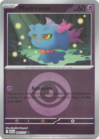 Misdreavus (085/217) (Energy Symbol Pattern) [Mega Evolution: Ascended Heroes] - The Mythic Store | 24h Order Processing