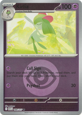 Kirlia (088/217) (Energy Symbol Pattern) [Mega Evolution: Ascended Heroes] - The Mythic Store | 24h Order Processing