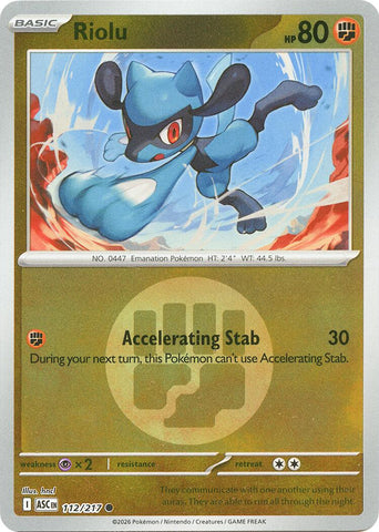 Riolu (112/217) (Energy Symbol Pattern) [Mega Evolution: Ascended Heroes] - The Mythic Store | 24h Order Processing