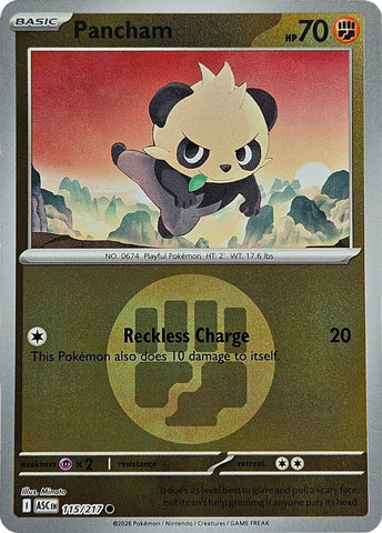 Pancham (115/217) (Energy Symbol Pattern) [Mega Evolution: Ascended Heroes] - The Mythic Store | 24h Order Processing
