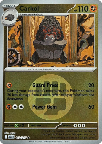 Carkol (119/217) (Energy Symbol Pattern) [Mega Evolution: Ascended Heroes] - The Mythic Store | 24h Order Processing