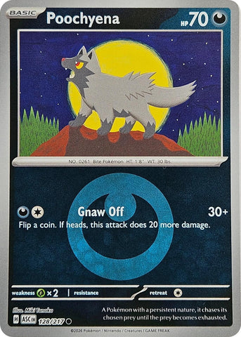 Poochyena (128/217) (Energy Symbol Pattern) [Mega Evolution: Ascended Heroes] - The Mythic Store | 24h Order Processing