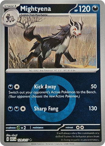 Mightyena (129/217) (Energy Symbol Pattern) [Mega Evolution: Ascended Heroes] - The Mythic Store | 24h Order Processing