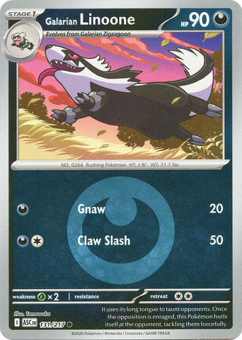 Galarian Linoone (131/217) (Energy Symbol Pattern) [Mega Evolution: Ascended Heroes] - The Mythic Store | 24h Order Processing
