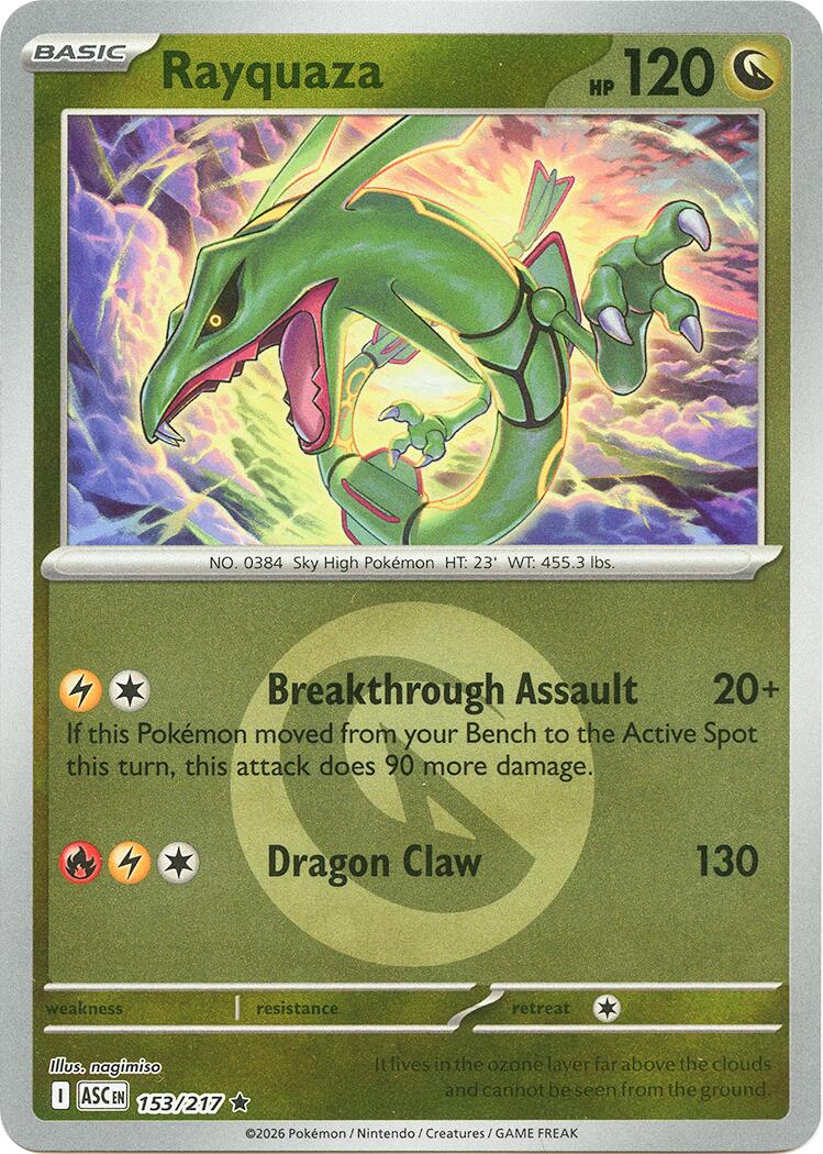 Rayquaza (153/217) (Energy Symbol Pattern) [Mega Evolution: Ascended Heroes] - The Mythic Store | 24h Order Processing