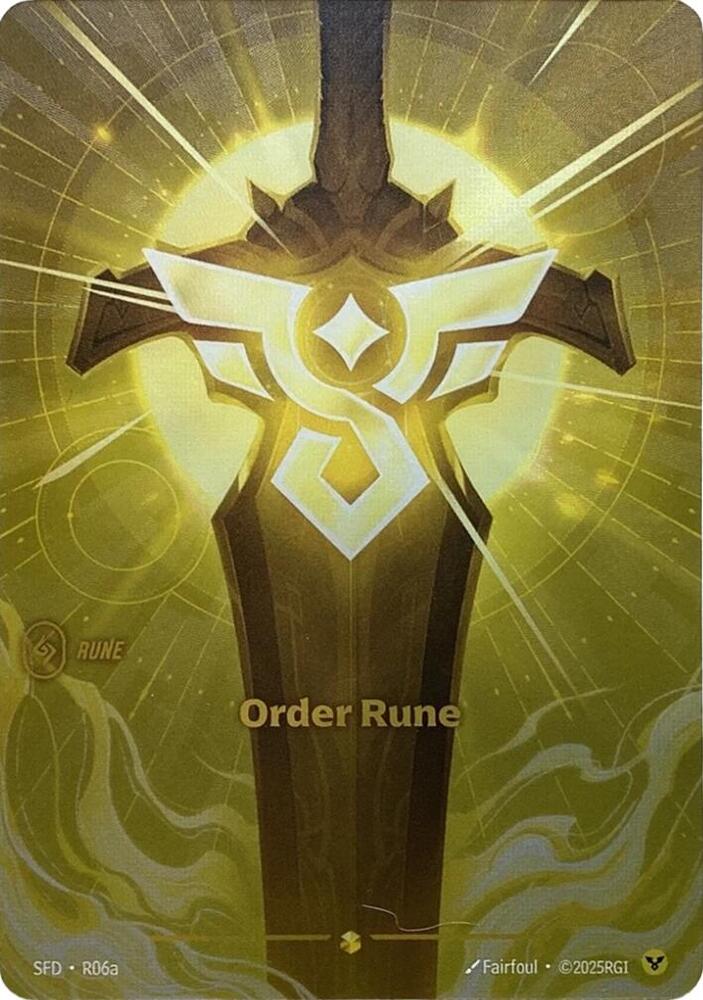 Order Rune (Alternate Art) (R06a) [Spiritforged] - The Mythic Store | 24h Order Processing