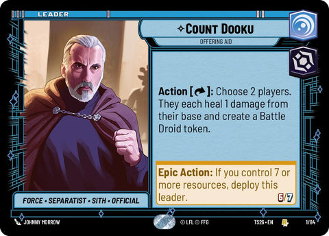 Count Dooku - Offering Aid (1/84) (1/84) [Twin Suns] - The Mythic Store | 24h Order Processing