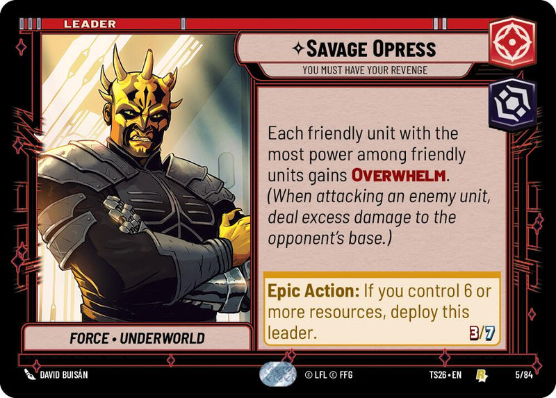 Savage Opress - You Must Have Your Revenge (5/84) (5/84) [Twin Suns] - The Mythic Store | 24h Order Processing