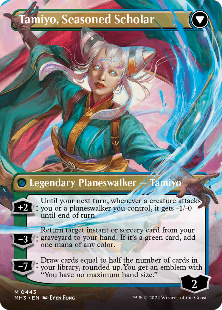 Tamiyo, Inquisitive Student // Tamiyo, Seasoned Scholar (Borderless) [Modern Horizons 3] - The Mythic Store | 24h Order Processing