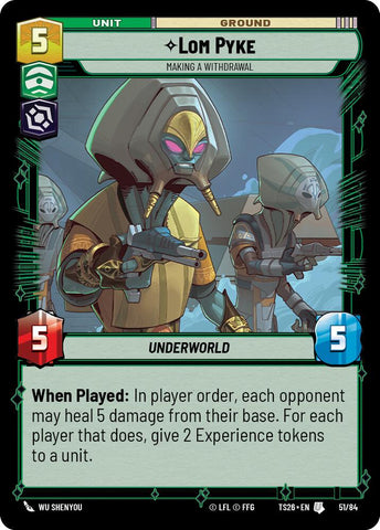 Lom Pyke - Making a Withdrawal (51/84) (51/84) [Twin Suns] - The Mythic Store | 24h Order Processing