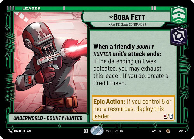 Boba Fett - Krayt's Claw Commander (7/264) (7/264) [A Lawless Time] - The Mythic Store | 24h Order Processing