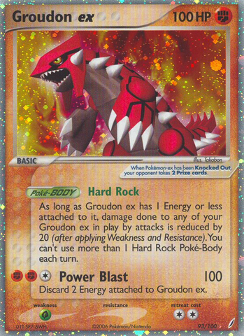 Groudon ex (93/100) [EX: Crystal Guardians] - The Mythic Store | 24h Order Processing