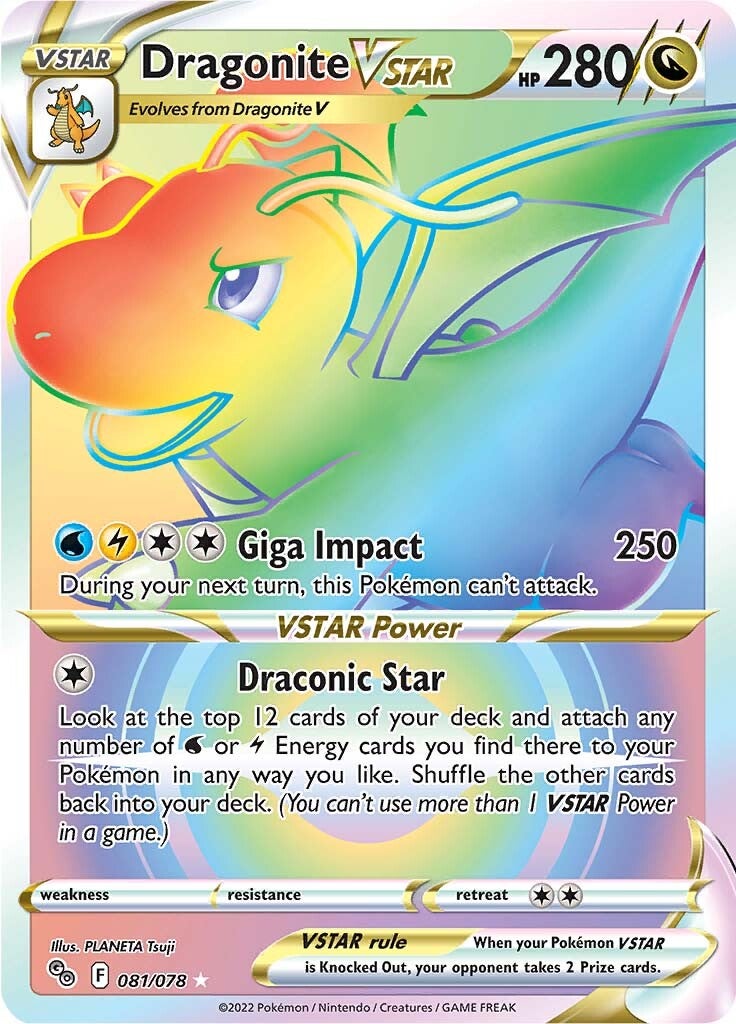 Dragonite VSTAR (081/078) [Pokémon GO] - The Mythic Store | 24h Order Processing
