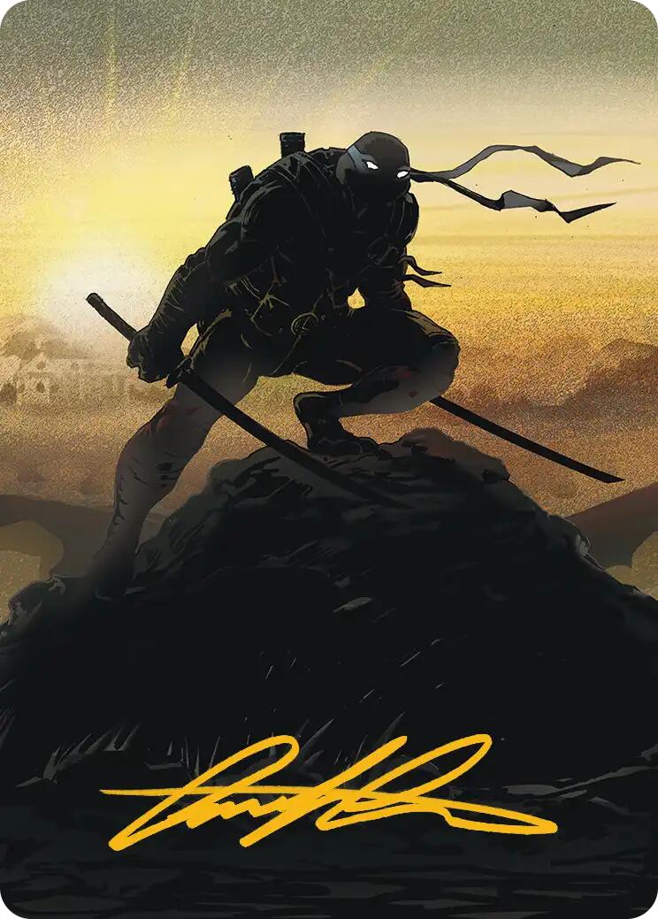 Leonardo, Sewer Samurai Art Card (20/54) (Gold-Stamped Signature) [Teenage Mutant Ninja Turtles Art Series] - The Mythic Store | 24h Order Processing