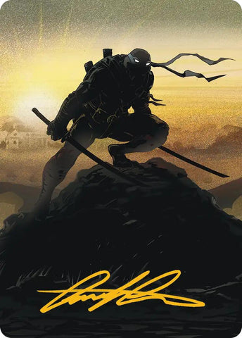 Leonardo, Sewer Samurai Art Card (20/54) (Gold-Stamped Signature) [Teenage Mutant Ninja Turtles Art Series] - The Mythic Store | 24h Order Processing