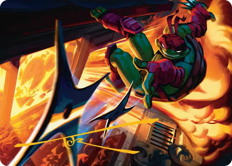 Storm of Steel Art Card (Gold-Stamped Signature) [Teenage Mutant Ninja Turtles Art Series] - The Mythic Store | 24h Order Processing