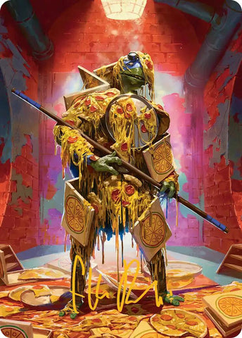 Commander's Plate Art Card (Gold-Stamped Signature) [Teenage Mutant Ninja Turtles Art Series]