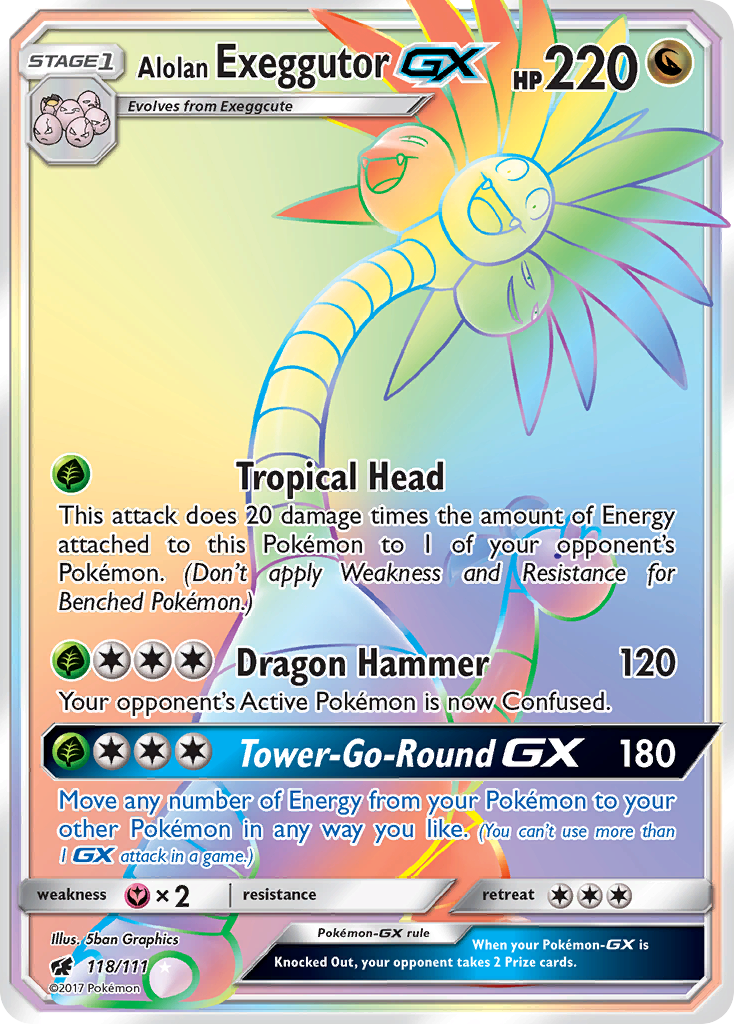 Alolan Exeggutor GX (118/111) [Sun & Moon: Crimson Invasion] - The Mythic Store | 24h Order Processing