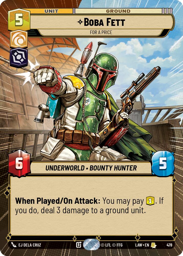 Boba Fett - For a Price (478) (Hyperspace) (478) [A Lawless Time] - The Mythic Store | 24h Order Processing