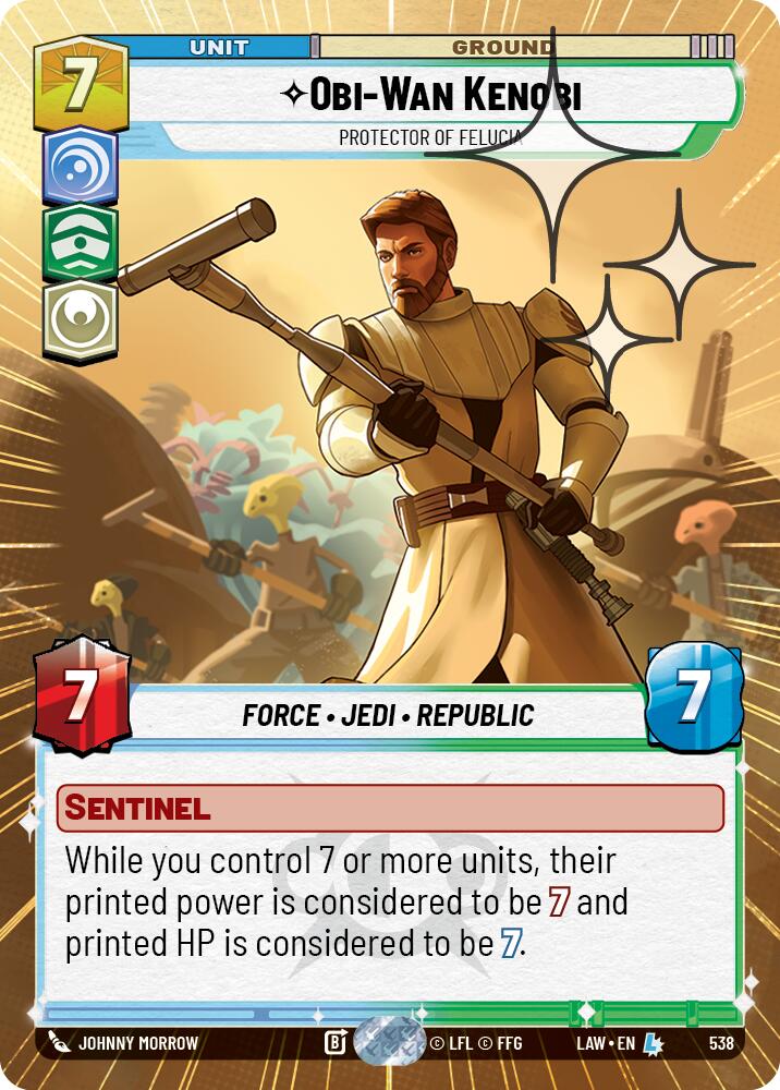 Obi-Wan Kenobi - Protector of Felucia (538) (Hyperspace Foil) (538) [A Lawless Time] - The Mythic Store | 24h Order Processing